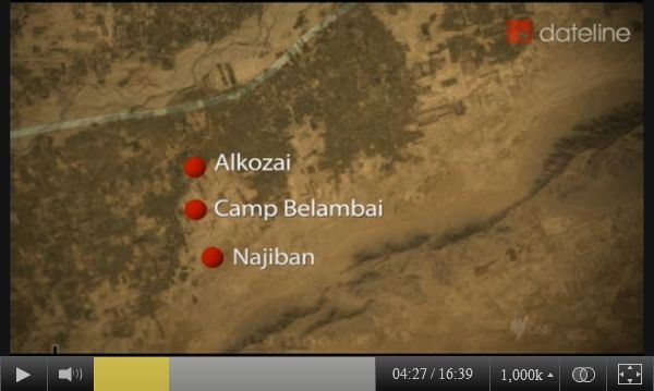 SBS-TV map image of the two Panjwai district villages in Afghanistan attacked on March 11, 2012